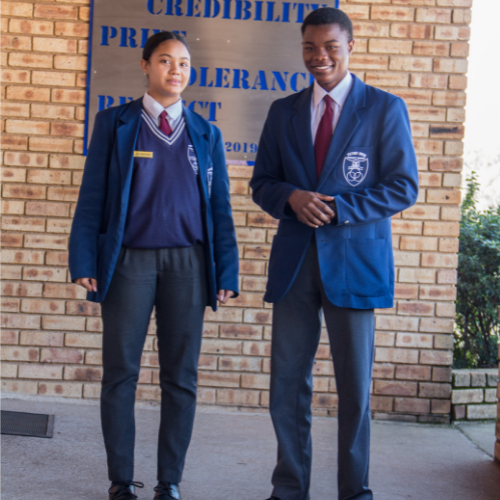 Kids Blue Blazer with School Emblem - Image 3