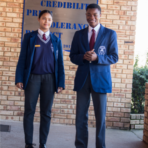 Kids Blue Blazer with School Emblem - Image 2