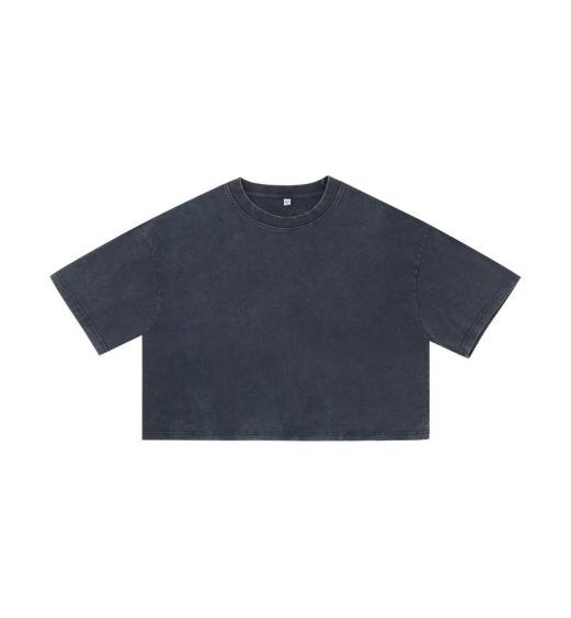 240 GSM Snow Wash Cropped Tee - Image 3