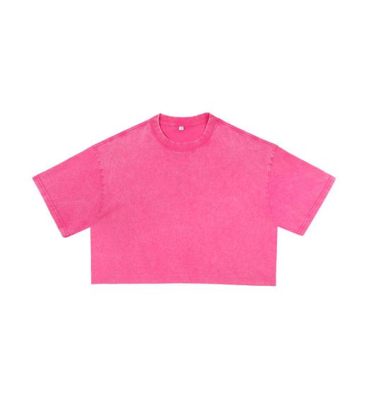 240 GSM Snow Wash Cropped Tee